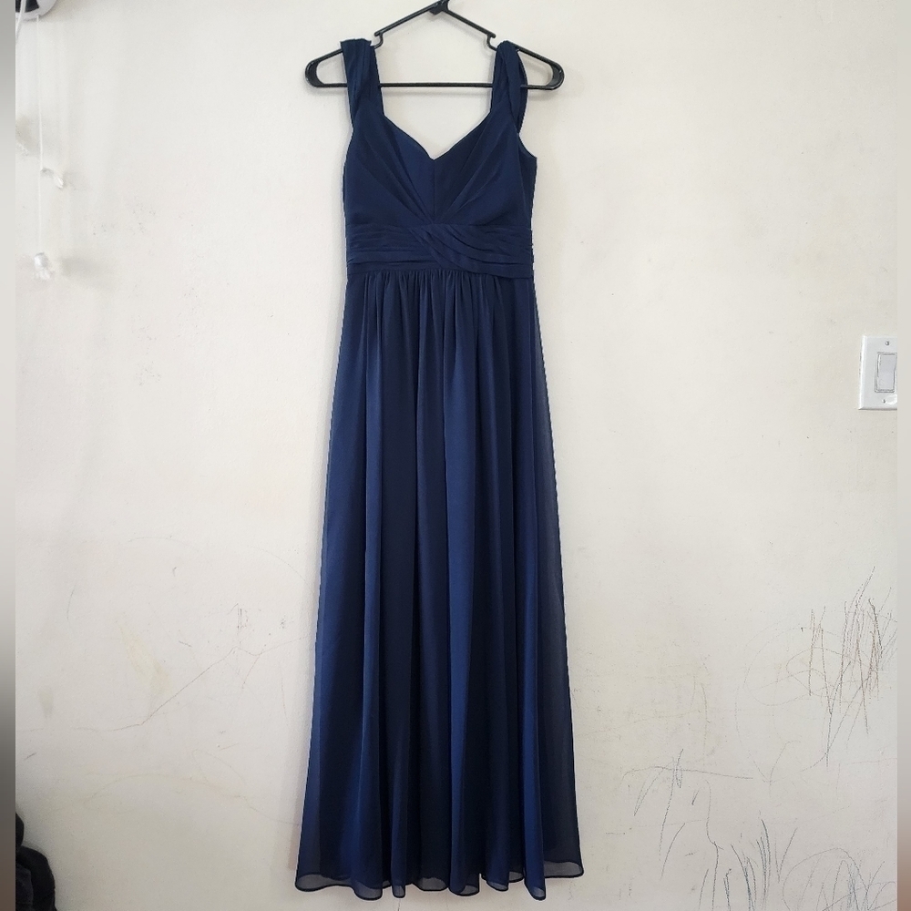 Bariano Ocean Of Elegance Navy Blue Maxi Dress size XS - Picture 3 of 5